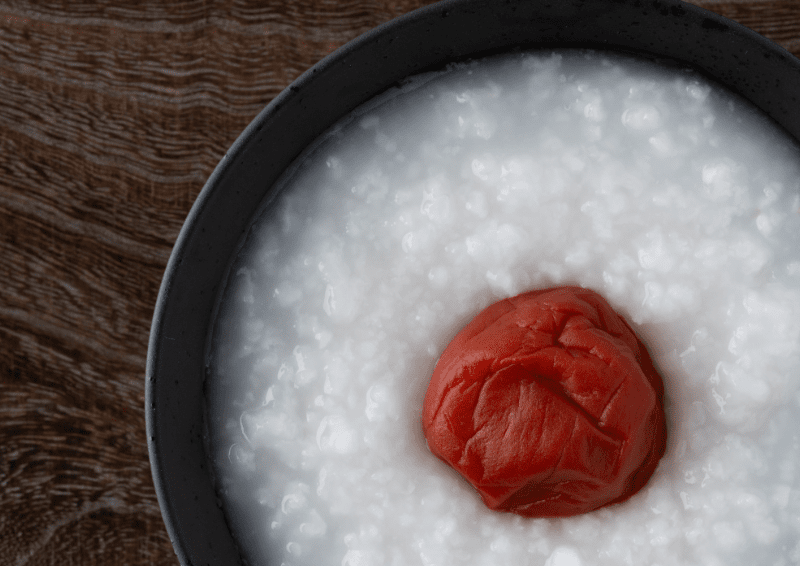 おかゆと梅干し